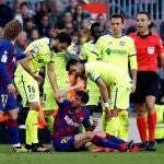 Sergi Roberto, en el partido de la semana pasada contra el Getafe