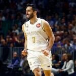 Campazzo celebra la victoria del Real Madrid ante el Valencia