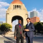 Antonio Sola con el político mauritano Biram Dah Abeid