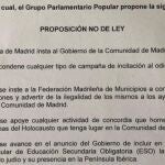 Proposición No de Ley a favor del pueblo judío y contra el semitismo