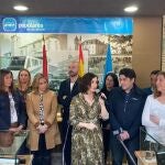 La presidenta de la Comunidad de Madrid, Isabel Díaz Ayuso, y el vicesecretario Territorial del Partido Popular de Madrid, David Pérez, en la nueva sede del PP en AlcorcónPP COMUNIDAD DE MADRID22/02/2020