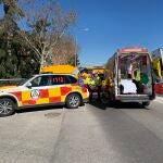Hasta el lugar se trasladaron sanitarios del Samur-Protección Civil, que atendieron a los dos heridos