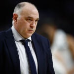 Pablo Laso, durante el último encuentro de Euroliga