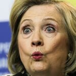 Former US Secretary of State, Hillary Clinton, attends a news conference for the film 'Hillary' during the 70th International Film Festival Berlin, Berlinale in Berlin, Germany, Tuesday, Feb. 25, 2020. (AP Photo/Markus Schreiber)