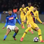 Piqué, en el Nápoles-Barcelona