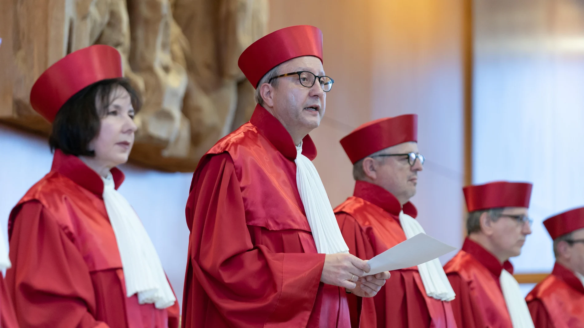 Los magistrados del Tribunal Constitucional alemán en Karlsruhe