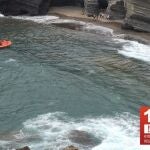 Imagen del rescate desde el mar