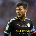 David Silva con el Manchester City.