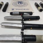Cuchillos eléctricos utilizados para la formación en defensa personal