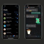 Así se ve modo oscuro de Whatsapp en iPhone