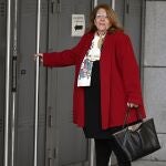 La ex presidenta de la CNMV Elvira Rodríguez, a su llegada a la Audiencia Nacional para declarar como testigo por la resolución del Banco Popular
