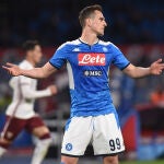 Arkadiusz Milik con el Nápoles.