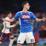 Arkadiusz Milik con el Nápoles.