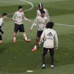 Un entrenamiento del Real Madrid de fútbol