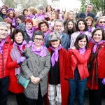 Ministros del Gobierno antes de la salida de la marcha del pasado 8 de Marzo