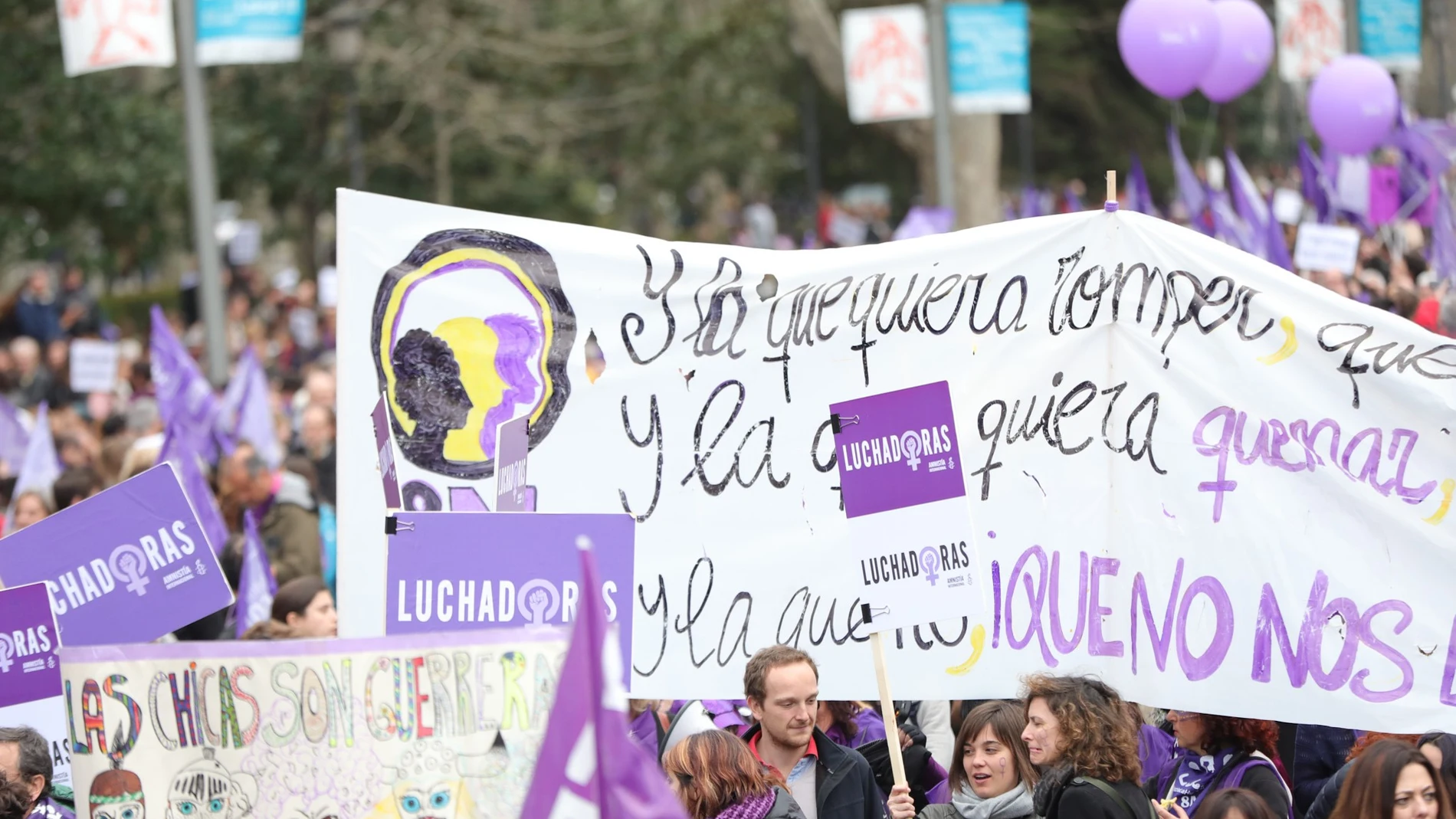 Manifestación del 8M (Día Internacional de la Mujer) en Madrid