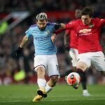 Sergio Agüero con el Manchester City.