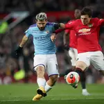 Sergio Agüero con el Manchester City.