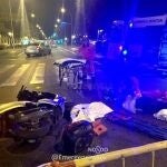 Un motorista resulta herido grave tras una colisión con un vehículo en la Avenida Eduardo Dato