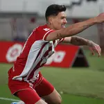 Darwin Núñez celebra un gol con el Almería.