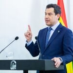 El presidente de la Junta de Andalucía, Juanma Moreno, hace una semana
