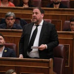 Imagen de archivo de Oriol Junqueras, líder de ERC, en el Congreso de los Diputados / Cipriano Pastrano