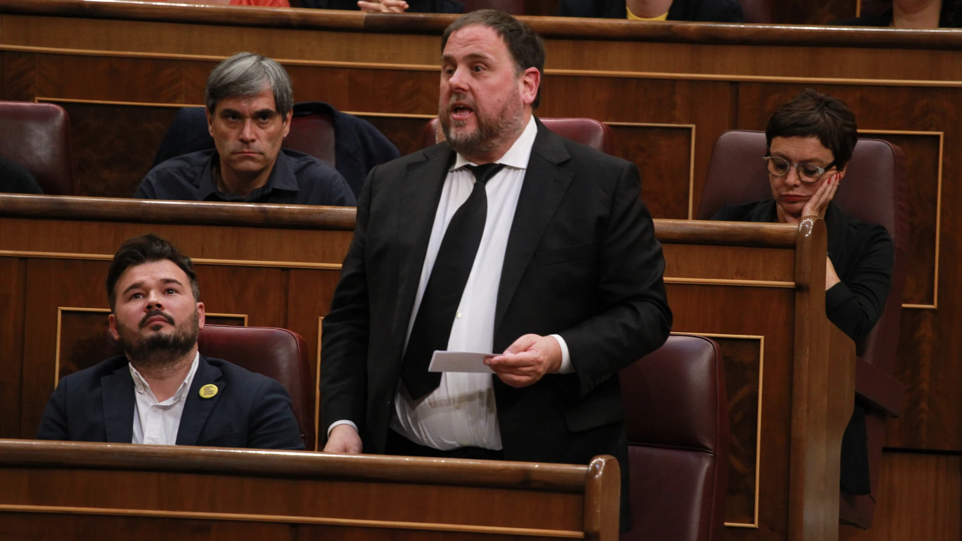 Imagen de archivo de Oriol Junqueras, líder de ERC, en el Congreso de los Diputados / Cipriano Pastrano