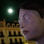 Imagen del "ninot" central de la Falla de la Plaza del Ayuntamiento de 2020