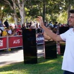 Carlos Sainz, en Melbourne antes de la suspensión del Gran Premio de Australia