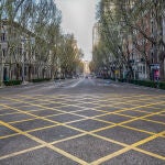 Calle Princesa de Madrid sin apenas circulación, el mismo día que el Gobierno ha decretado el estado de alarma en España a consecuencia del coronavirus, en Madrid (España), a 13 de marzo de 2020