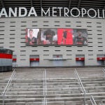 La fachada del Wanda Metropolitano