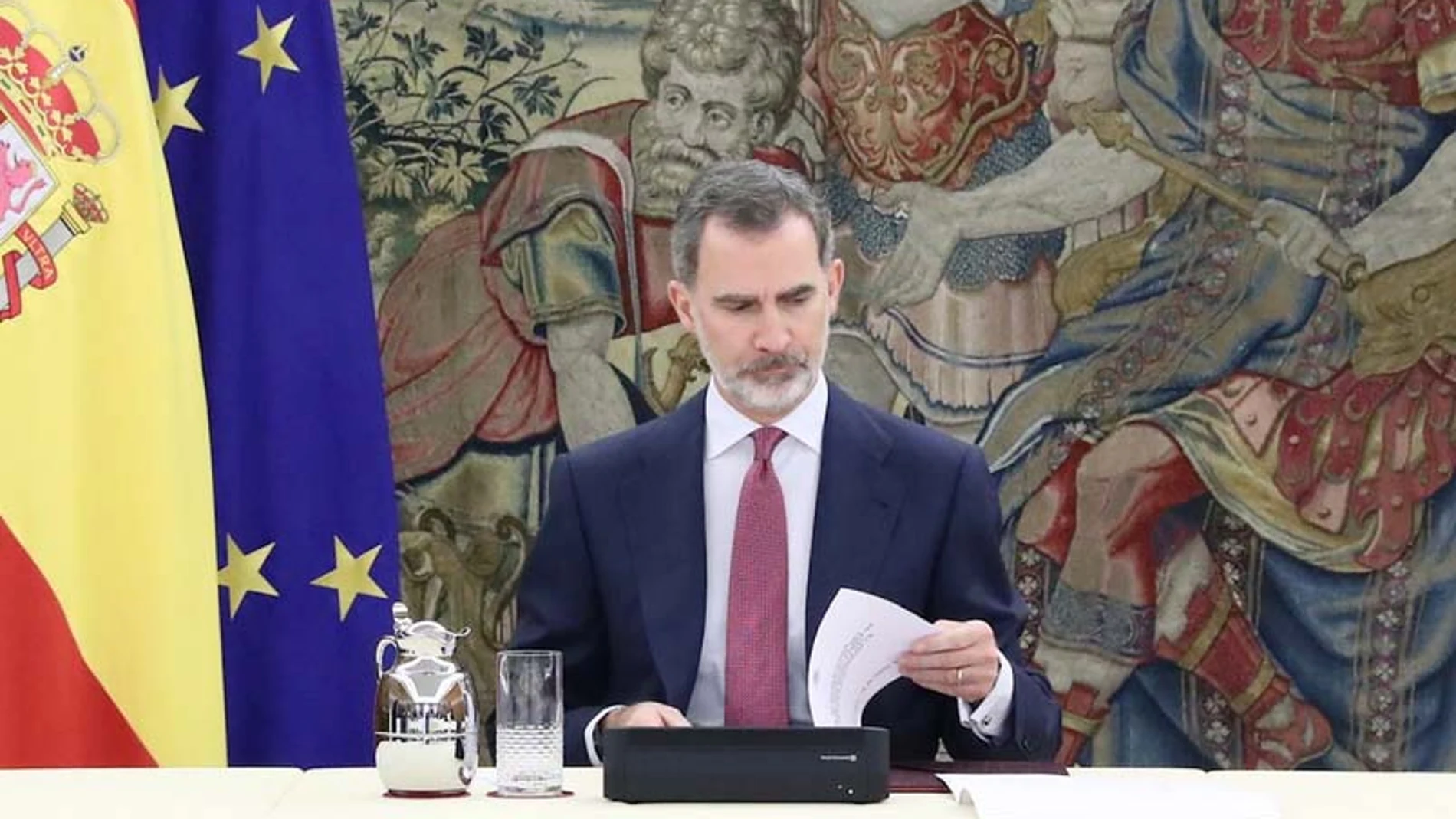 El Rey se reúne con Pedro Sánchez y el Comité de Gestión Técnica del Coronavirus