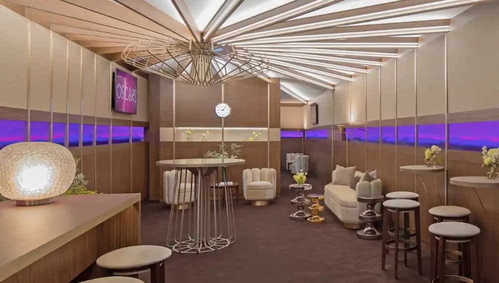 Rolex ha creado un espacio fascinante para relajarse entre bastidores en los Oscars®, en la sala Greenroom del Dolby Theatre.
