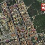 Imagen aérea del lugar en el que se ha producido el incendio