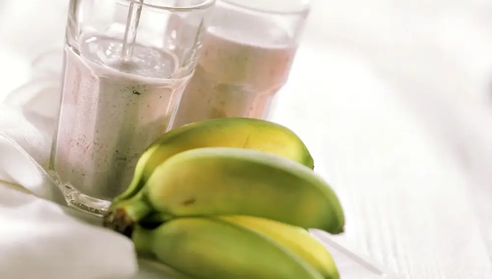 El plátano tiene que estar ligeramente verde para conservar almidón