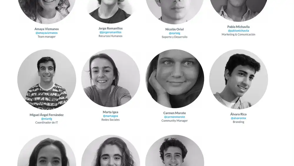 Amaya Vizmanos y su equipo