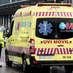 Una ambulancia del SUMMA 112 llega a IFEMA durante el periodo de confinamiento