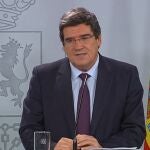 Captura de vídeo de la señal institucional del Palacio de la Moncloa, del ministro de Seguridad Social, José Luis Escrivá