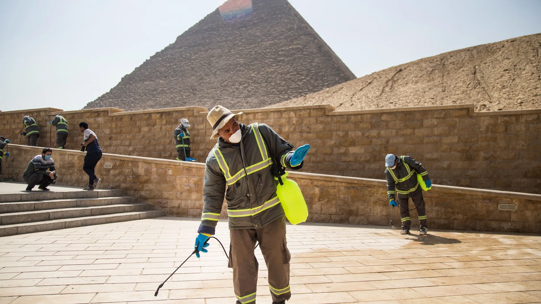 Medidas del prevención en las pirámides de Giza