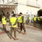 Unidades del Ejército se preparan para efectuar trabajos de desinfección en la estación de tren de VitoriaGaritano / Europa Press25/03/2020