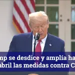 Trump se desdice y amplía hasta el 30 de abril las medidas contra COVID-19