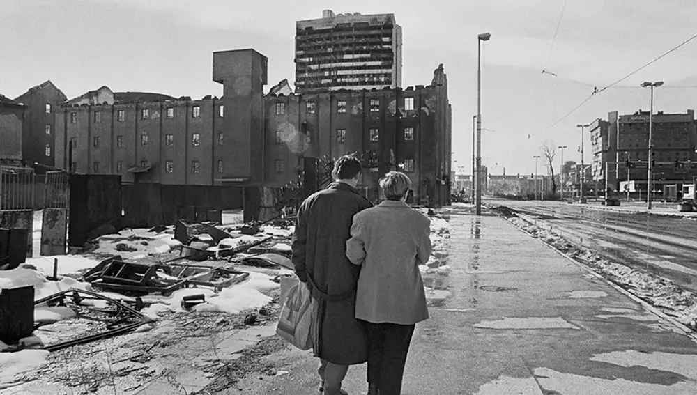 Imagen incluida en el documental sobre el fotoperiodista Gervasio Sánchez, "Testigo de guerra"