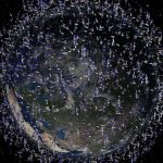 Recreación de la basura espacial en órbita. Foto: ESA