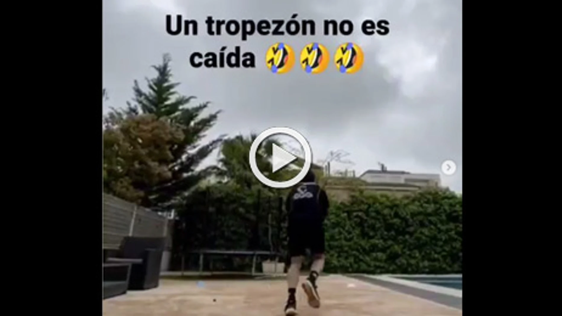 Caída en el entrenamiento de Maxi Grabiel.