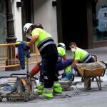 Trabajadores en Sevilla