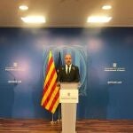 El conseller de Interior de la Generalitat, Miquel Buch, en rueda de prensa el 14 de abril de 2020.