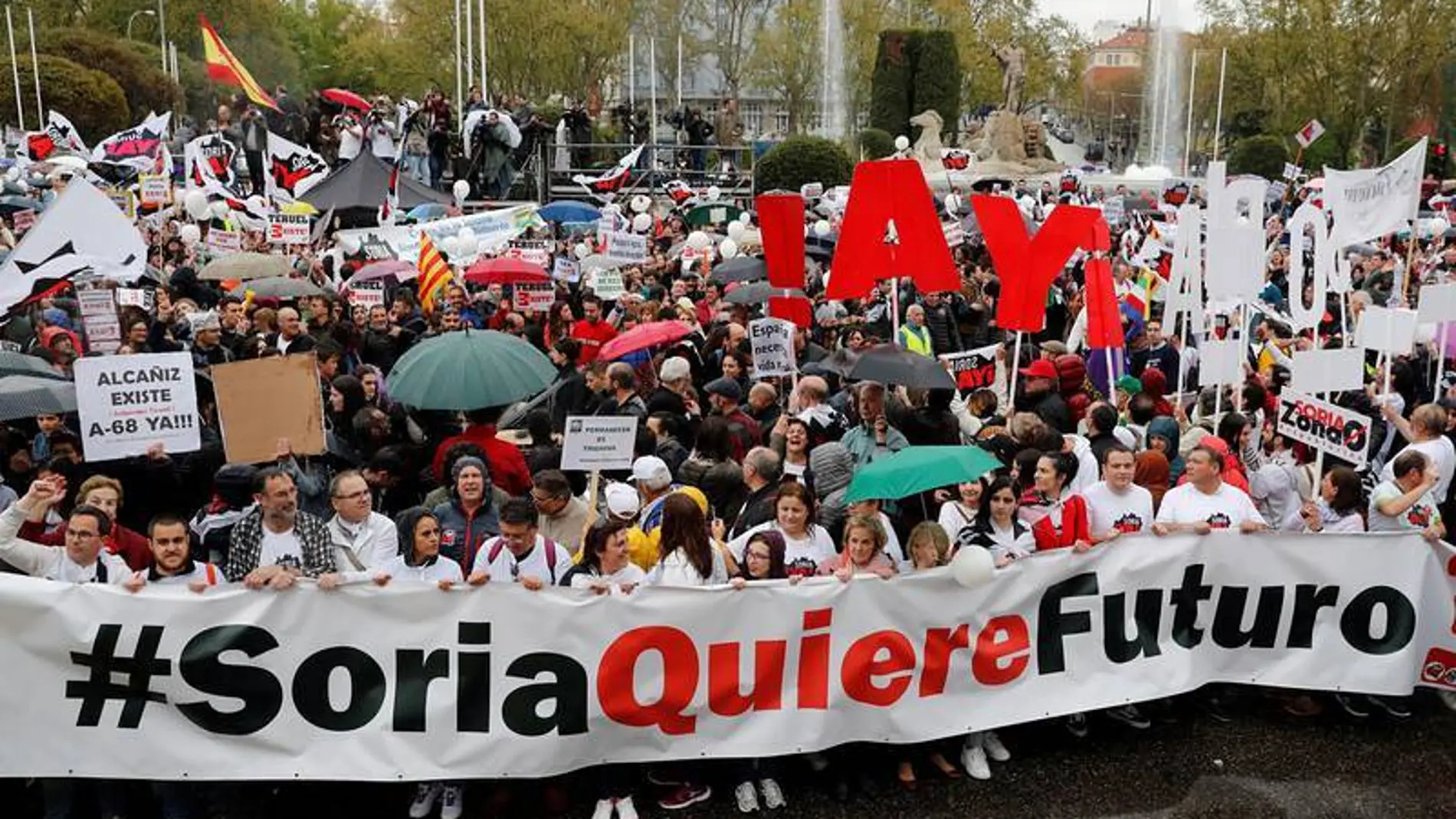 Imagen de una de las manifestaciones de la revuelta de la España vaciada del pasado año