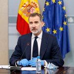 Felipe VI en la sede del Ministerio del Interior