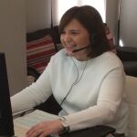 La presidenta del PPCV, Isabel Bonig, durante una rueda de prensa telemática