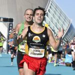 Javier Cánovas durante una carrera defendiendo la camiseta del Club Giralda Sport
